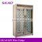 Two glass doors Luxury Stainless Steel electric wine cabinet for your design