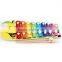 animal fruit design wooden toy percussion instrument