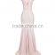 Apricot lace evening dress