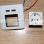 Highest quality output current 2.1A plug socket with double usb USB Wall Socket EU
