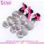 Factory price brazilian sliver grey ombre human hair extensions body wave two tone grey human hair weaving