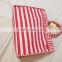 New cotton stripe women canvas/ cottonr tote bags ,women tote bag (H81)