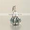 S336 Globalwin Lovely Octopus Design Wholesale Sterling Silver Charms Beautiful Green Zircon Stones Paved Cartoon Charm