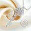 925 sterling silver rhinestone hollow flower key pendant charm idea jewelry fashion women necklace jewelry supplies 6360476