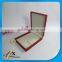 Square Red High-grade Velvet Wooden Necklace Box Jewelry Case