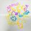 Fun Assorted shapes sizes silicone rubber loom bandz for kids