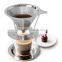 Paperless And Reusable Coffee Filter, Dripper, Brewer, Maker With Stand, Pour Over Cone For 1-4 Cups For A Darker