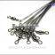 Fishing Wire Leader With Rolling Swivel And Interlock Snap 12"/60LBS