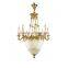 Unique Design Lobby Pendant Lamp With Crystal Light, Luxury Bronze Chandelier Half Ball Round Crystal Drop