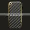 Carbon fiber metal cover for iPhone7 24k gold plated back housing