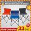 Camping equipment blue red and green fold-up camping chair
