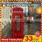 Red English telephone booth for sale new design