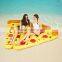 2017 luxury giant inflatable pizza slice pool float lounger with cup holders outdoor swimming pool toys for party and fun