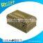 square shape antique custom metal alloy jewelry package box