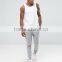 Cheapest New Design Custom Manufacture White Color Sleeveless Gym Wear Comfortable Spandex Cotton Fashion Men's Tank Tops