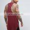 High Quality New Design Custom Dark Red Color Gym Wear Comfortable 100% Cotton Fashion Men's Sport Vest