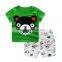 Printing cute carton Wholesale children's boutique cloth outfit baby cloting suit for 2-6 year old child of designer baby suits