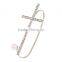 2017 crystal cross slide gold religious bracelet gold plating cross religious jewelry women cross bangle
