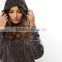 Women Plain Oversized Velvet Hoodie With Front Pocket Double Drawstrings Pullover Drop Shoulder