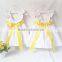 White Dress Girls Frocks Ruffle Sleeve High Waist Ribbon Summer Children Clothes