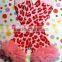 Factory wholesale baby products red knit baby leg warmers with bow easter baby products