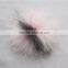 Myfur Customized Multi-Color Pink/Grey Raccoon Fur Pom Poms Wholesale Hat Accessory