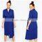 Elegant fashion fancy wiggle wrap maternity navy dress with belt