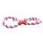 Plastic & Cotton Pet Products Chew Molar Toy Durable Infinity Symbol Fuchsia