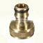 3/4 Solid Brass Threaded Tap Garden Hose Connect Adaptor Tap Snap Fitting Pipe