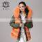 top grade latest fashion faux fur women jackets with raccon fur collar