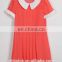 Summer casual dress for lady designed new style dress peter pan collar dress