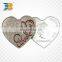 heart shape silver plating custom metal souvenir coin