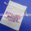 Customized colorful canvas cotton sports drawstring bag custom