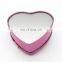 Pink or other custom colored heart shape wedding favor candy tin box