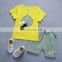 Summer wholesale children's new 0-3 year old short sleeve T-shirt boys and girls sports shorts two-piece