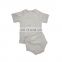 Summer short sleeve knitted organic cotton baby pajamas with side loops