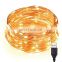 DC5V Waterproof Decorative Copper Wire USB Plug In Led Mini String Fairy Lights For Christmas