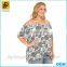 2016 Custom latest design plus size short sleeve off the shoulder blouse