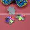 Flatback 10mm shape two holes sewon ab colourful rhinestone for Clothing Accessories