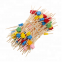 Custom Disposable Colorful Bead Bamboo Cocktail Pick Skewer for Camping, Party, Wedding