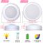 LED Cabinet Light Colorful Dimmable Touch Sensor Night Lamp Remote Control Wireless Puck Light