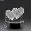 Love Heart Shape 3D Desk Lamp Best Promotional Gifts Half Price on Sale