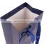Wholesale luxury fashion custom handmade clothes shopping blue gift packaging coated paper bag