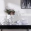 Nordic New Design Leaf Shape White Modern Wedding Porcelain Ceramic Flower Vase For Home Decoration