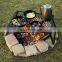 Portable Outdoor Charcoal Grills Folding Stainless Steel Barbecue Smoker BBQ Grill