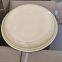 Round big enamel serving tea tray