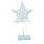 Modern design ramadan led rattan wire moon star heart decoration night light with wooden base for festival celebration