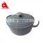Black Vintage Mini Soup Enameled Cast Iron Enamel Coating Pot Pans Set Cookware With Flowers