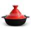 Porcelaine ceramic Colored enamel cast iron Moroccan tajine dish pot