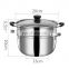 Stainless Steel Steam Pot Healthy Cookware Premium Heavy Duty Steam Pot